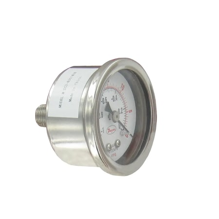 Dwyer Instruments Industrial Pressure Gage, 15 Ss Gage SG1-B10141N